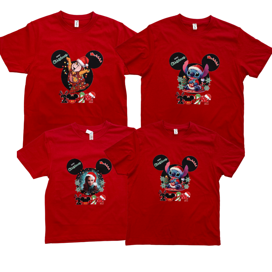 Merry Christmas tshirts with year and any character