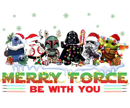 Merry Force be with you DTF print - Dtf and UV Dtf Prints