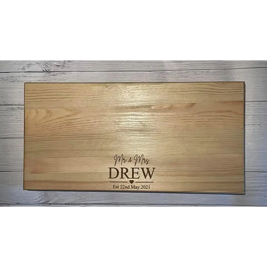 Mr and Mrs engraved Chopping board - Wedding