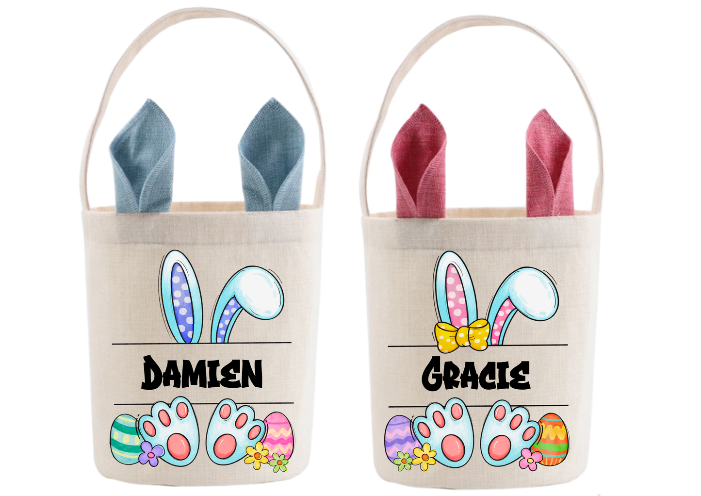 Personalised easter basket - Blue / Easter bunny blue