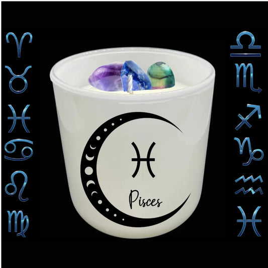 Pisces inspired candle - All Things Crystals