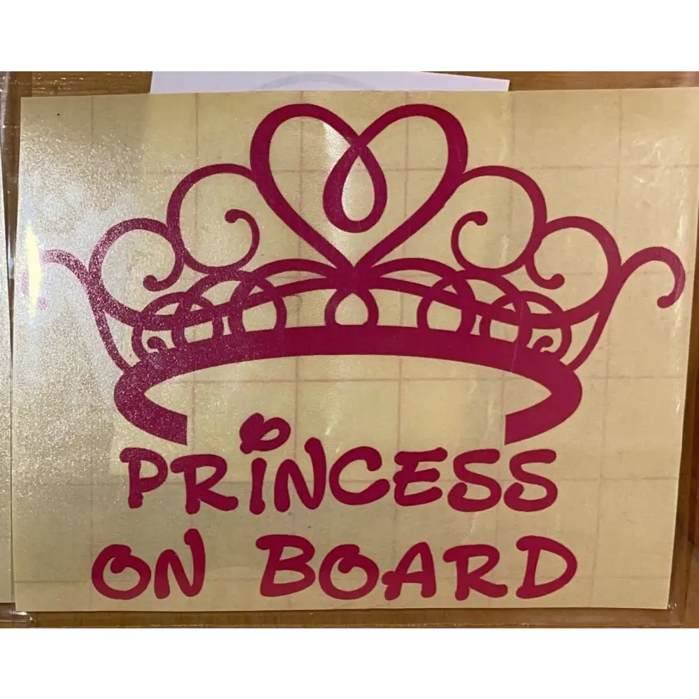 princess on board - Car Decals