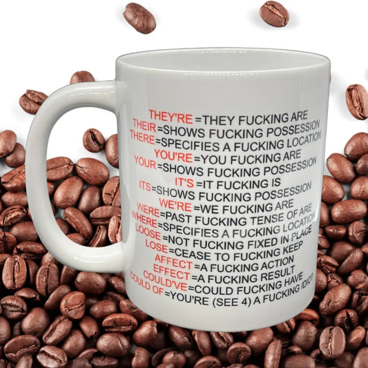 Profanity grammar mug - Drinkware