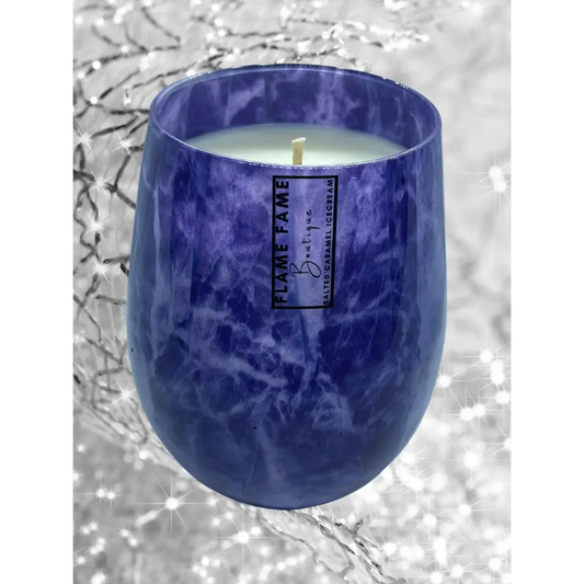 Purple Marble 450ml candle - Candles