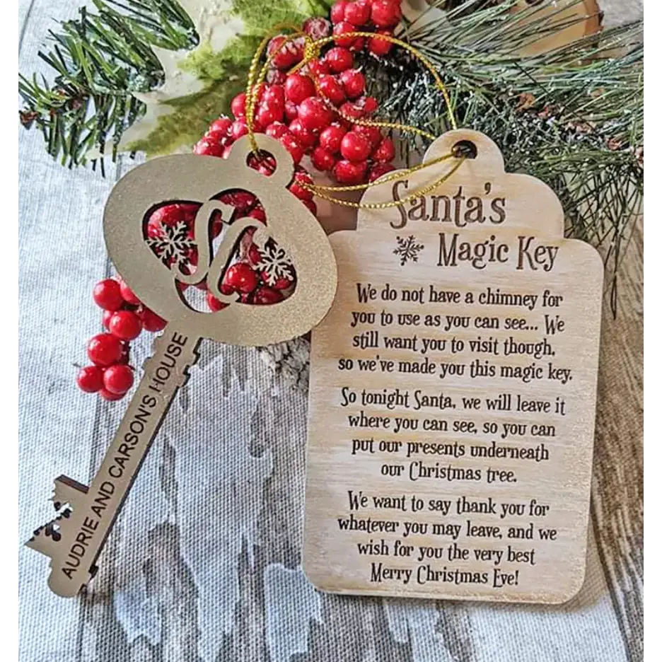 Santa’s magic key - Plywood - Christmas