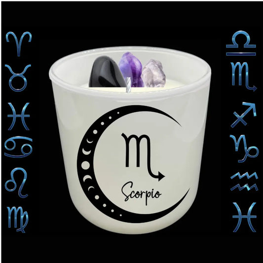 Scorpio inspired candle - All Things Crystals