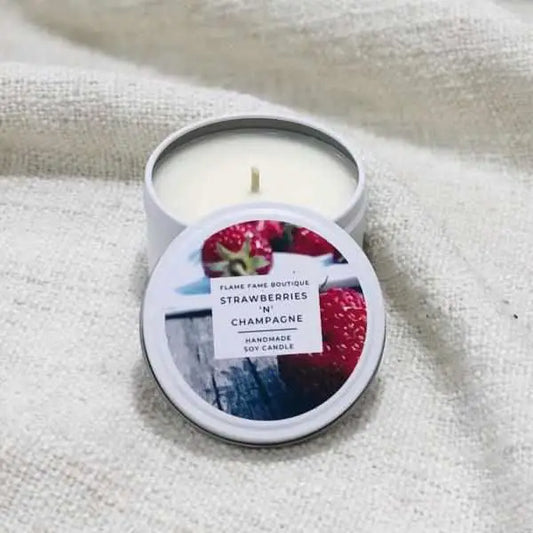 Strawberries and Champagne Scented Candles - 4oz - Candles