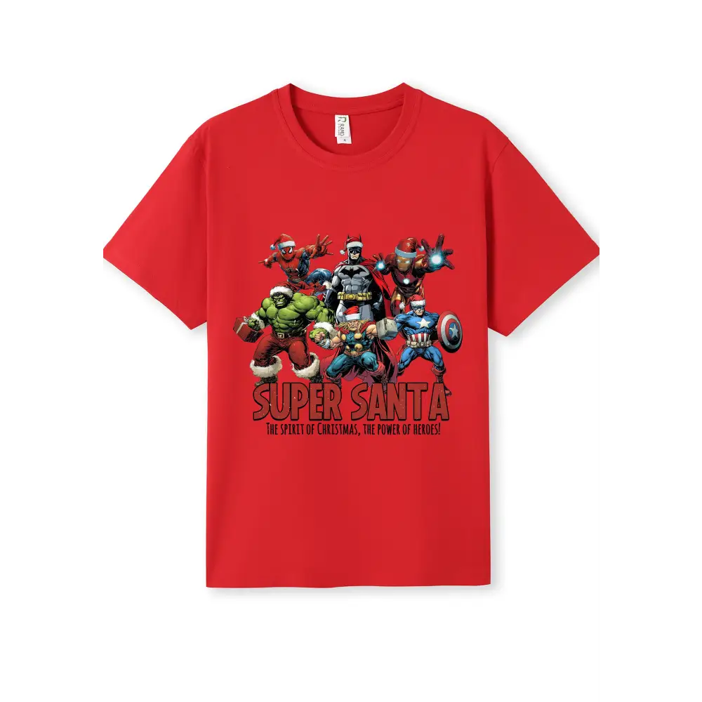 Super Santa Superhero Christmas tshirt