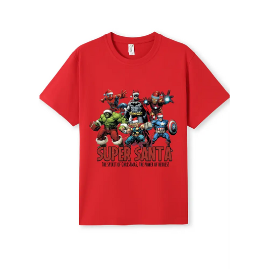 Super Santa Superhero Christmas tshirt