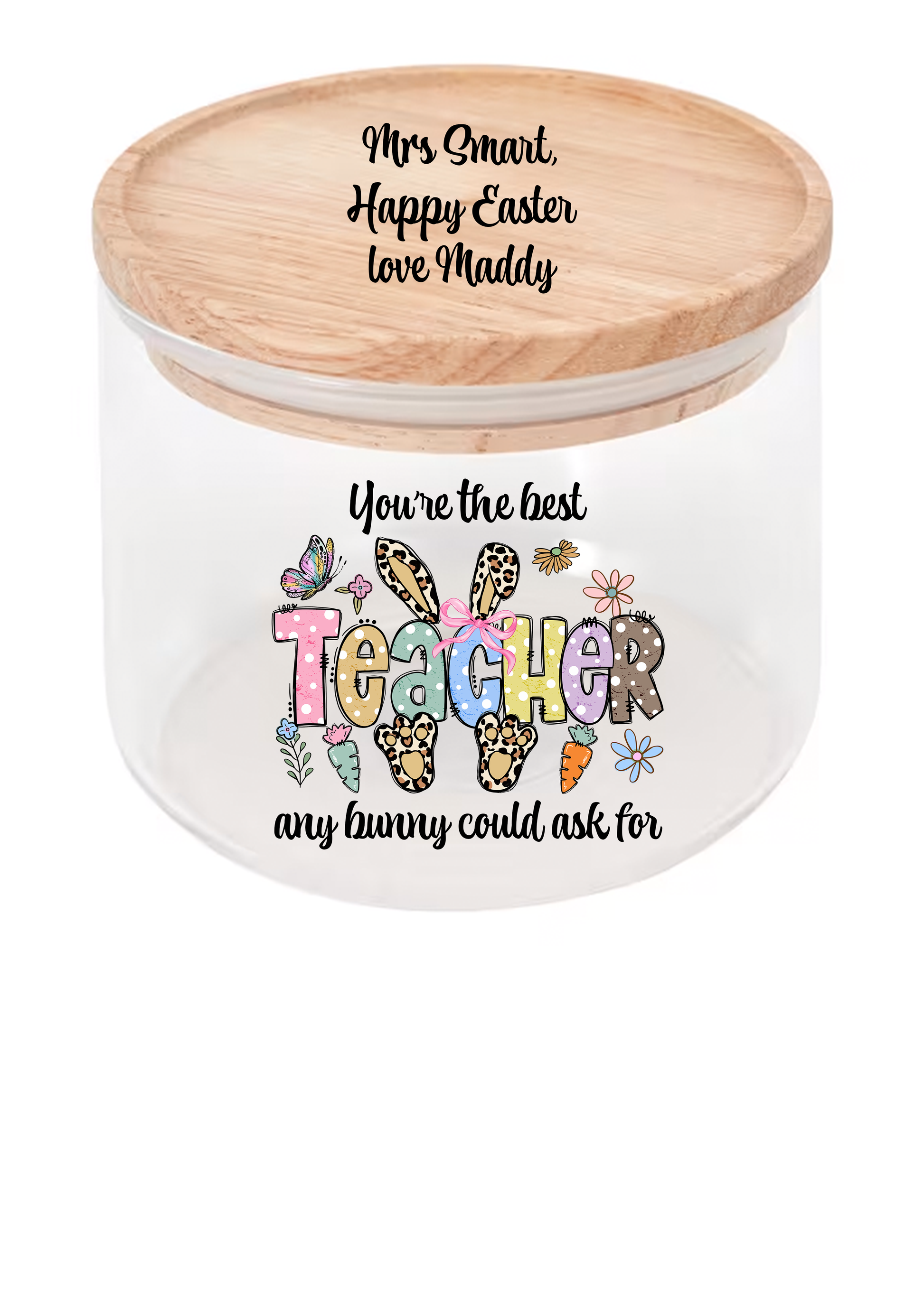 Teacher Personalised Easter egg Jar