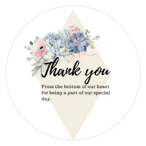 Thank you favour with personalised label - 4oz - Wedding