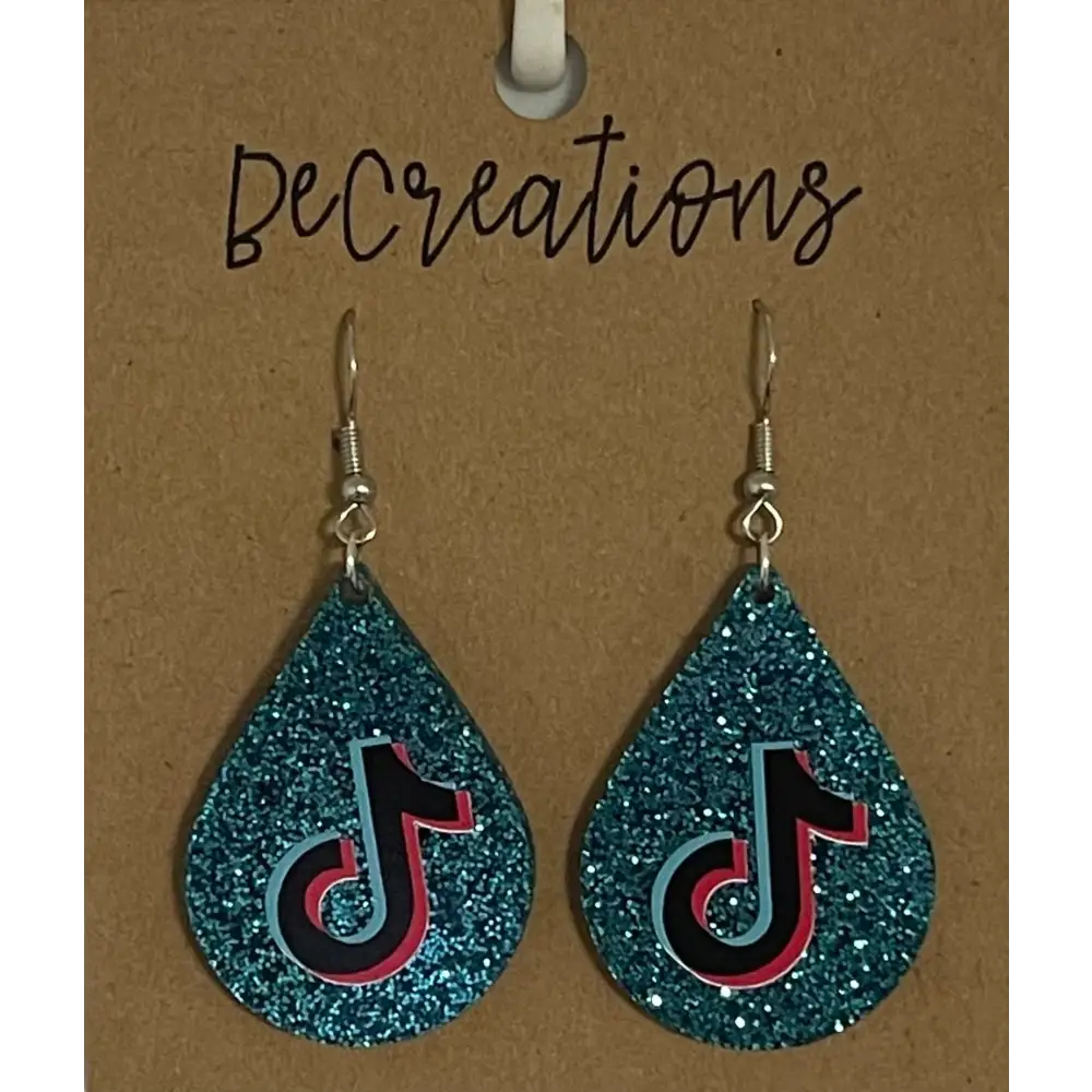 Tiktok inspired earrings - Red / Mirror acrylic - Accessories