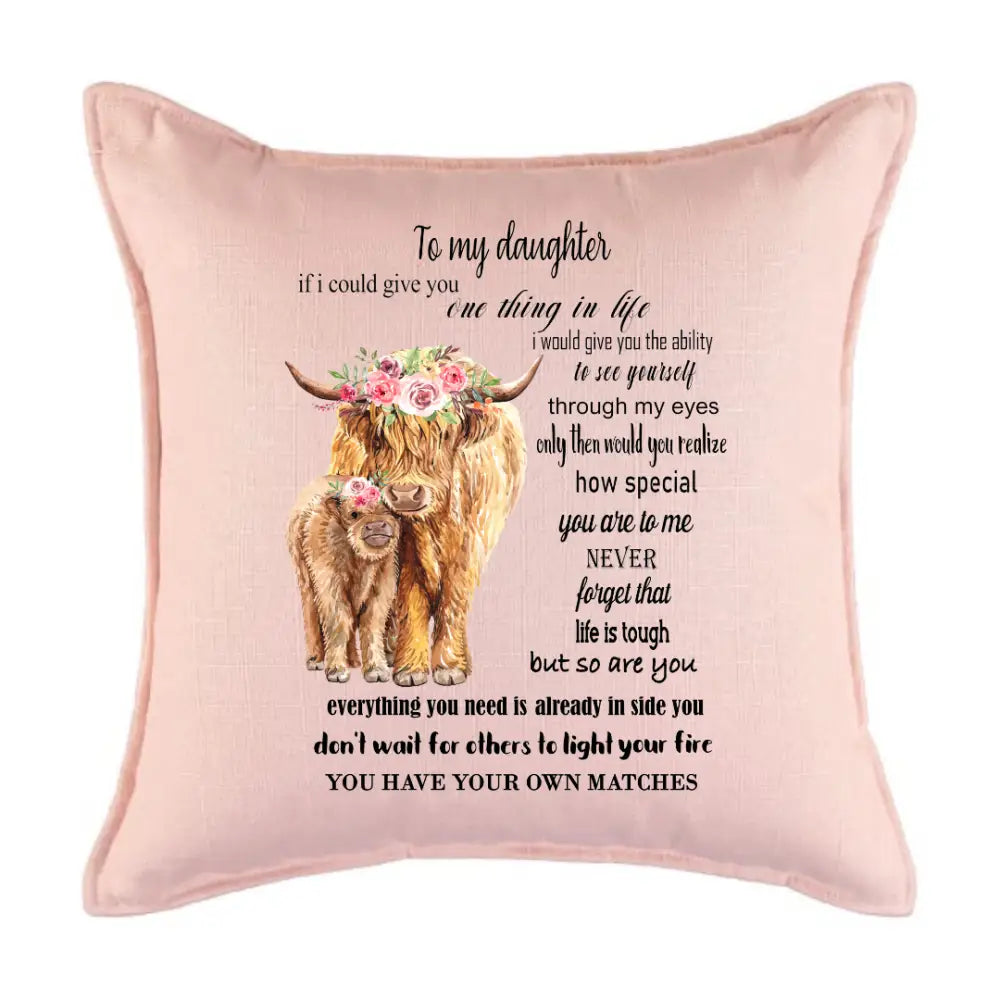 To my Daughter cushion - Cushion - Cushions