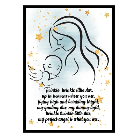 Twinkle twinkle Infant loss memorial print - Digital file - Framed Prints