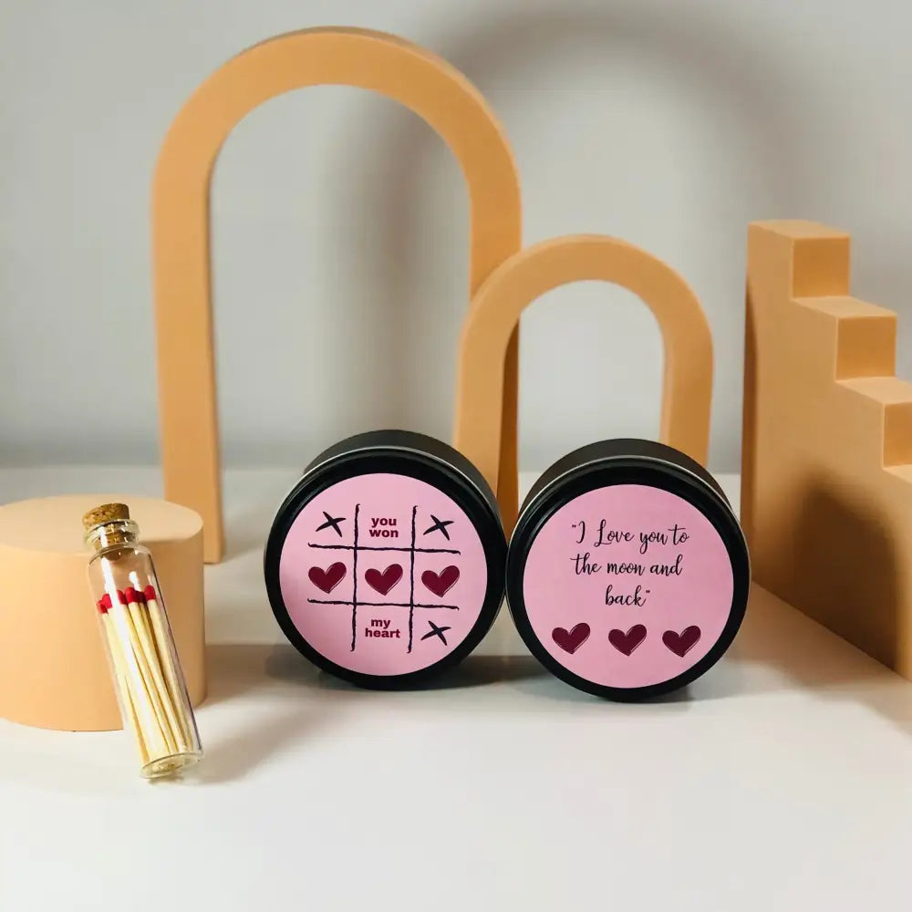 V-day scented candles tin set - Valentines Day