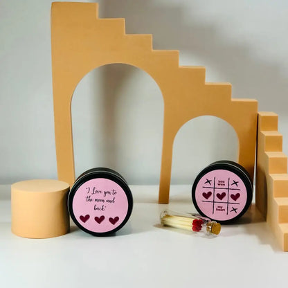 V-day scented candles tin set - Valentines Day