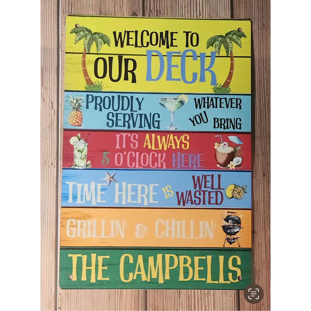 Welcome to our deck aluminum sign - Accessories