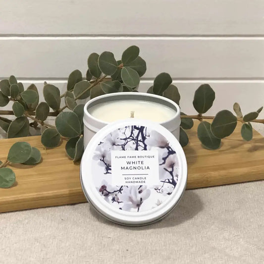 White Magnolia Scented Candles - 4oz - Candles