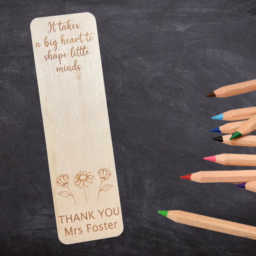 Wooden bookmark - Without child’s name on reverse - Teacher’s Gifts