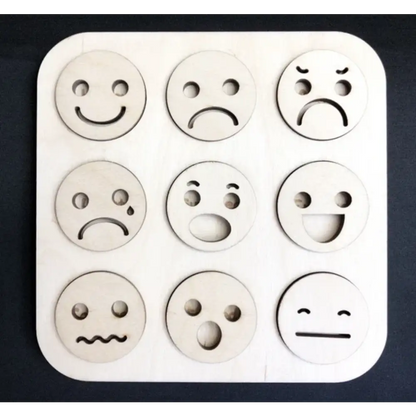 wooden emotions visual board - All Things Kids