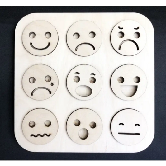 wooden emotions visual board - All Things Kids