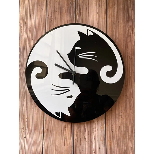 Yin and Yang cat clock - All Products