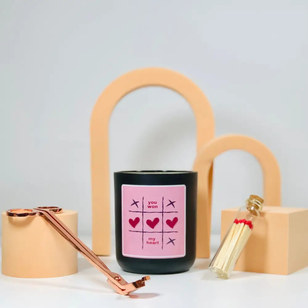 You won my heart - scented candle - Valentines Day